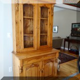 F19. Pine hutch. 84”h x 44”w x 19”d - $395
